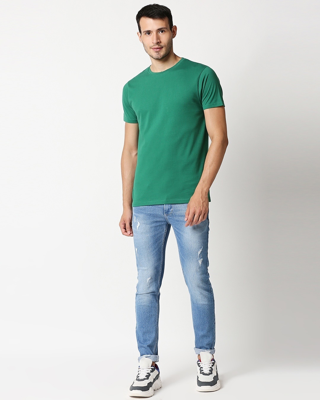 Shop Verdant Green Half Sleeve T-Shirt