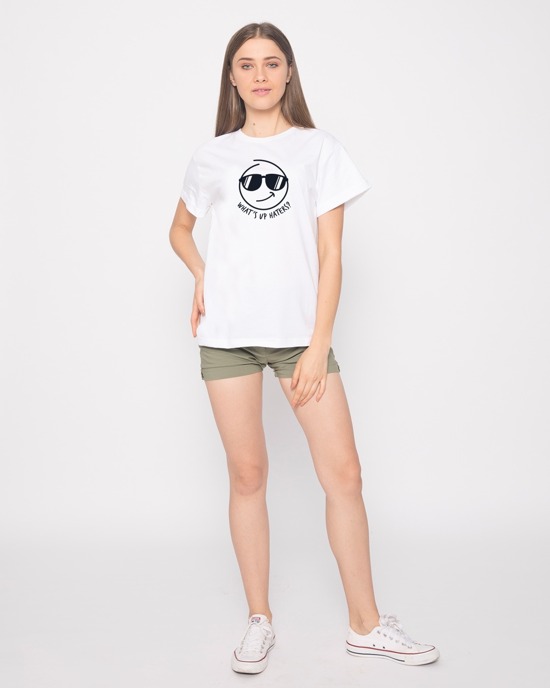 Shop Watsup Haters Boyfriend T-Shirt-Full
