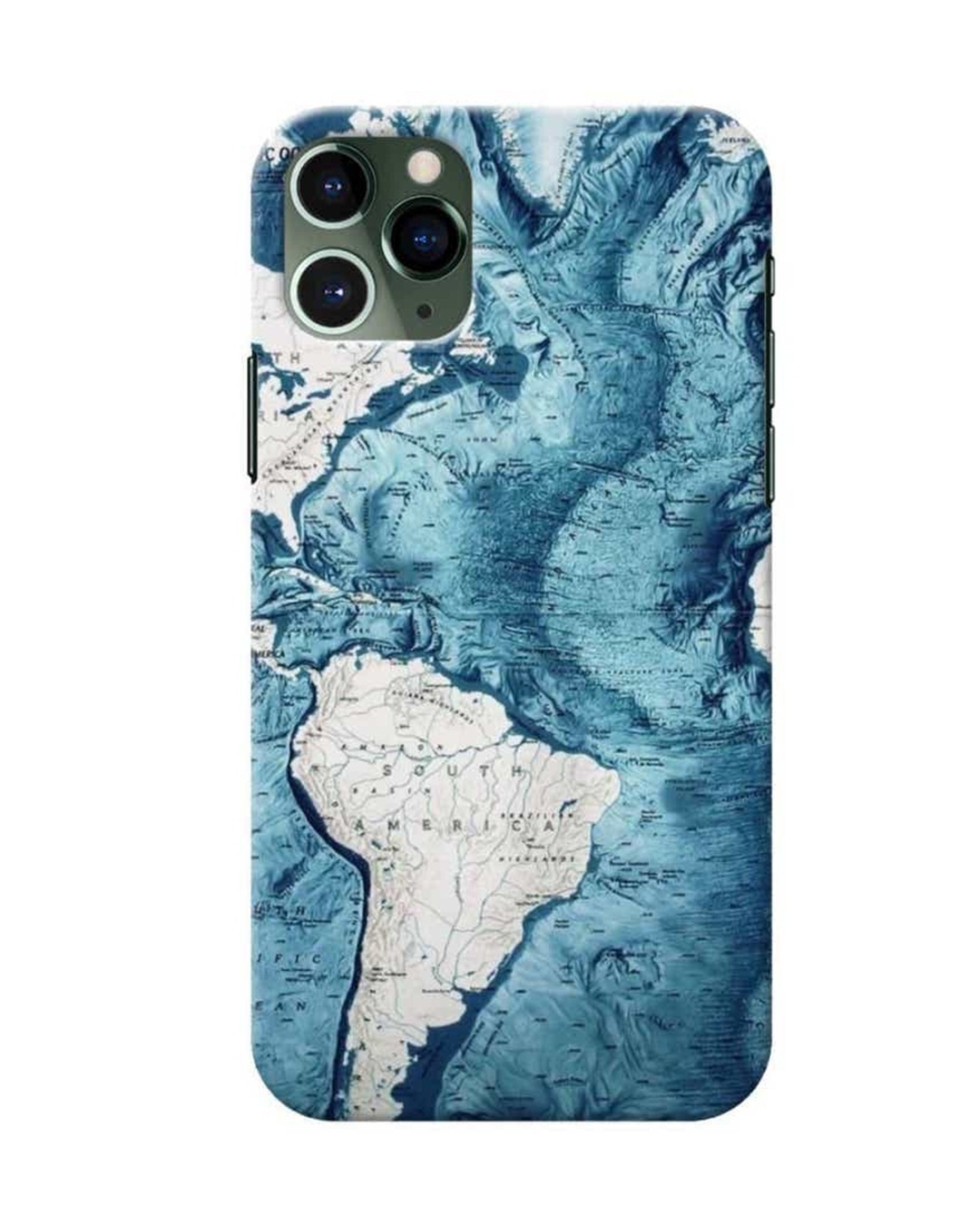 Shop Weather Map Printed Designer Hard Cover For iPhone 11 Pro (Impact Resistant, Matte Finish)-Front