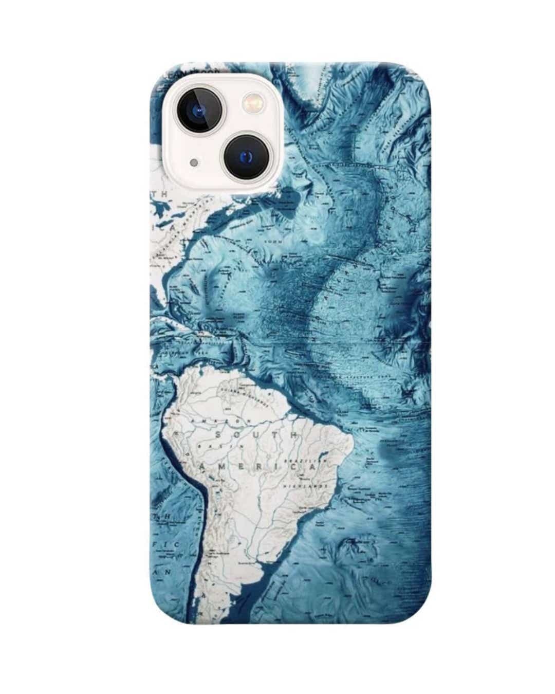 Shop Weather Map Printed Designer Hard Cover For iPhone 13 Mini (Impact Resistant, Matte Finish)-Front