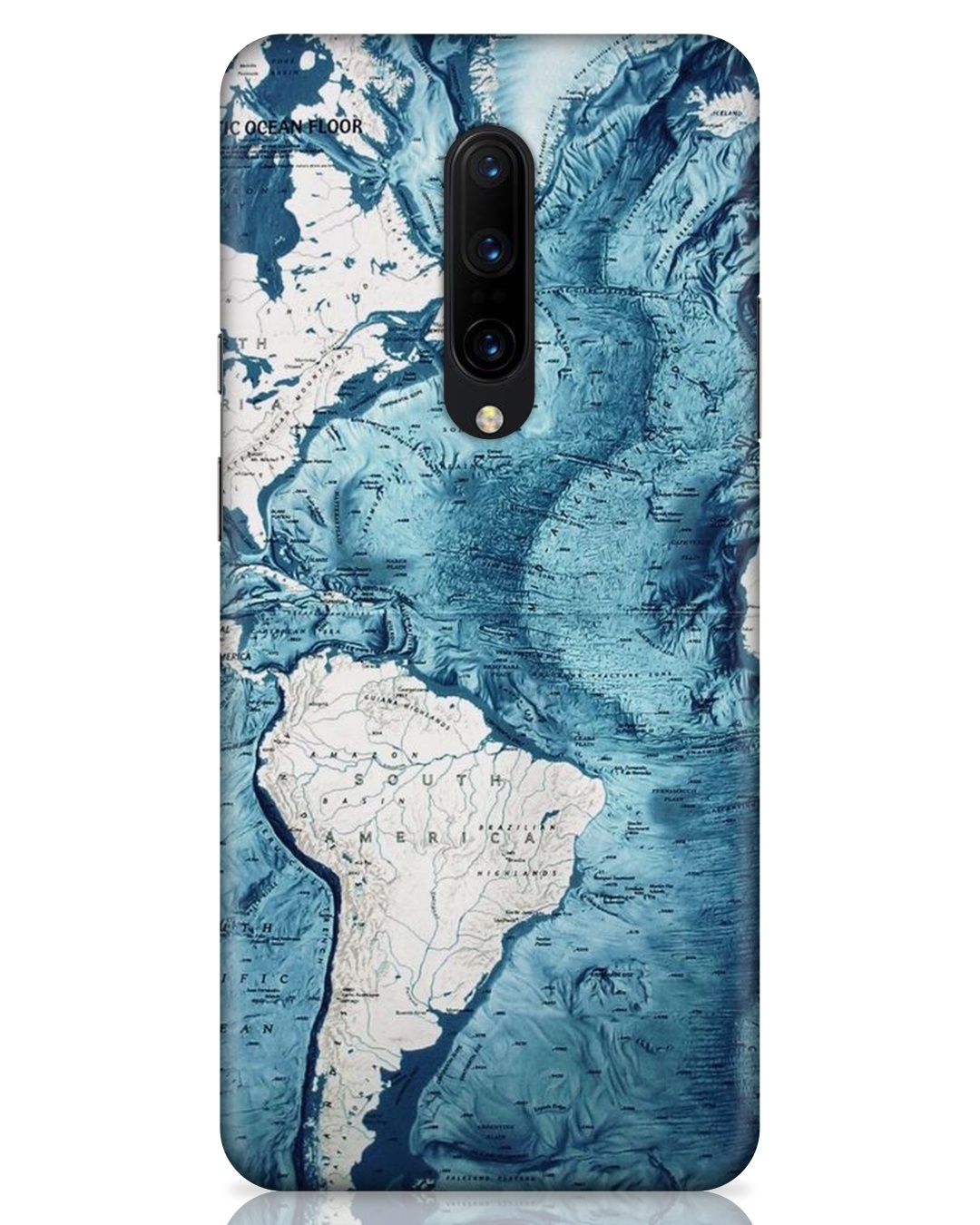 Shop Weather Map Printed Designer Hard Cover For OnePlus 7 Pro (Impact Resistant, Matte Finish)-Front