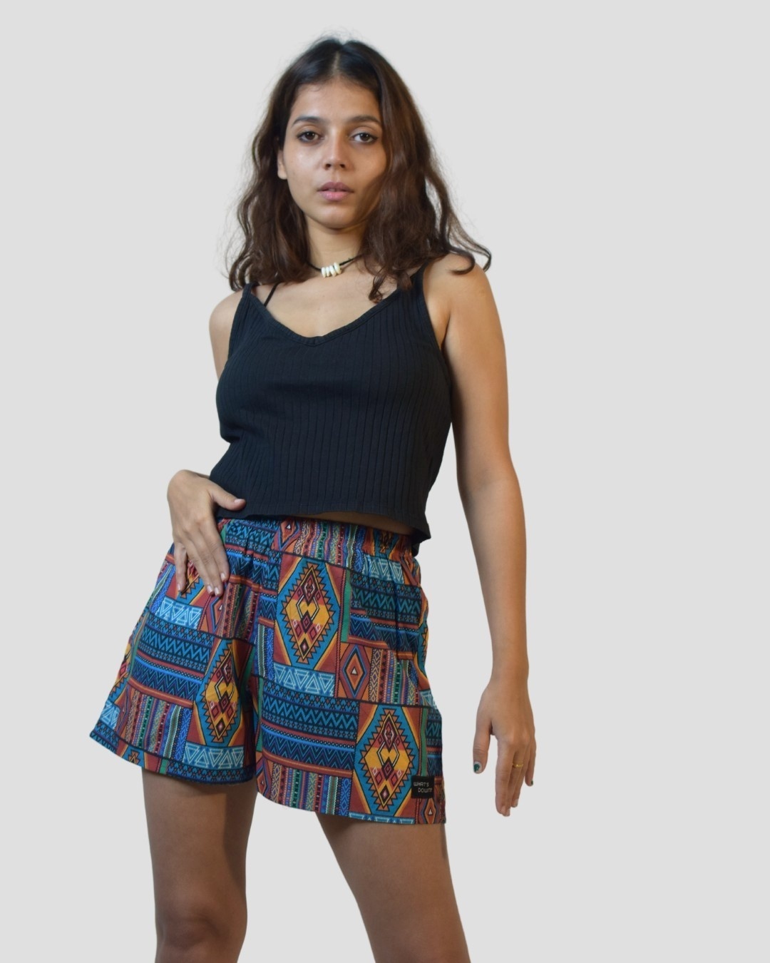 Shop Whats Down Multicolour Aztec Womens Boxers-Full