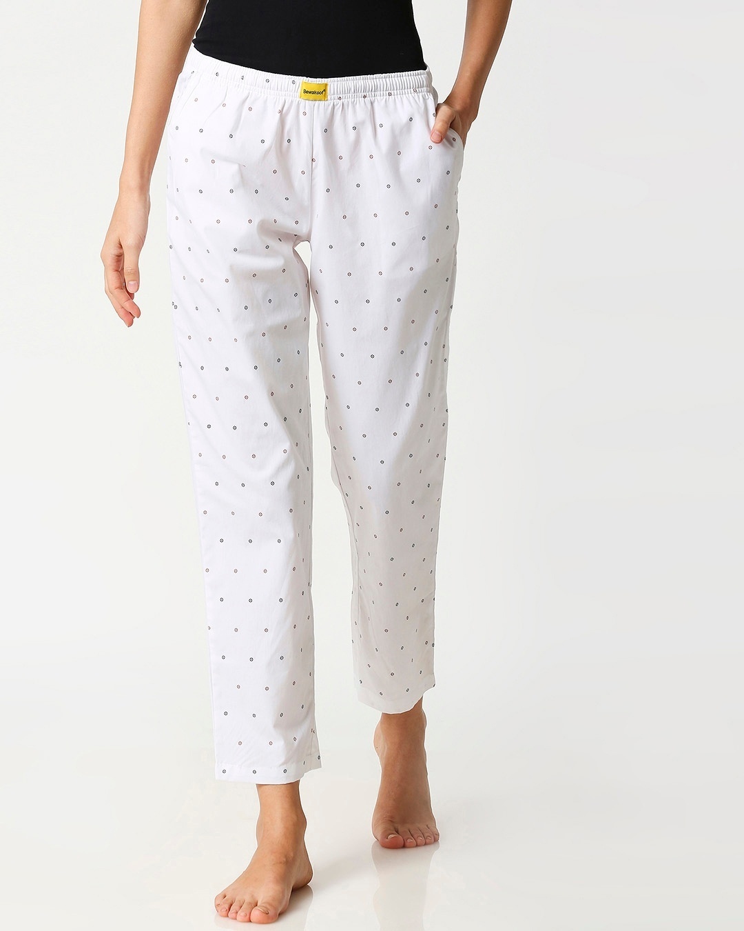 Shop White AOP Women's Pyjama-Back