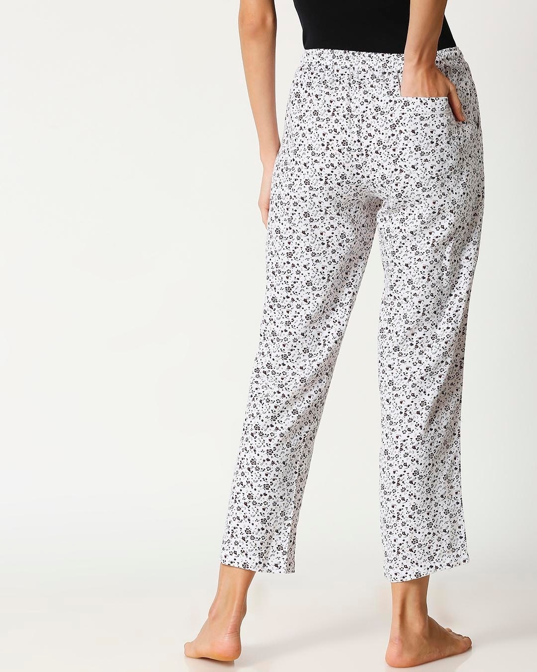 Shop White Floral Women's Pyjama-Full
