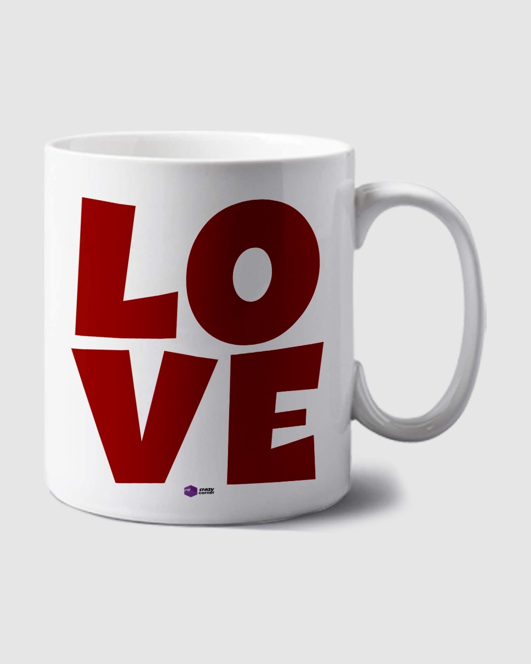 Shop White Love Valentine Mug-Back