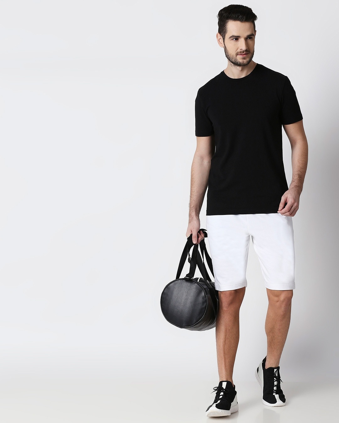 Shop White Men's Casual Shorts-Full