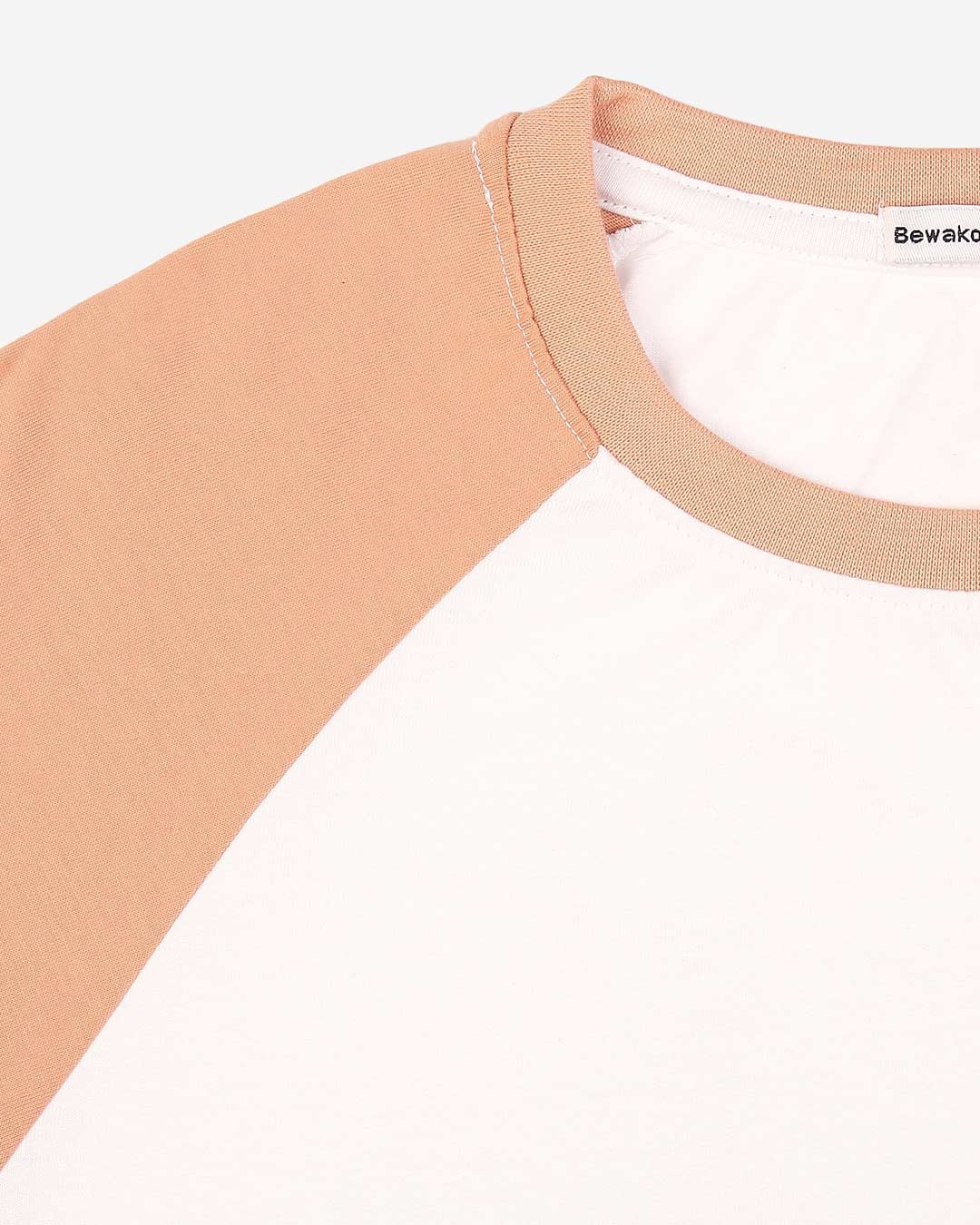 Shop White & Orange Half Sleeve Raglan T-Shirt