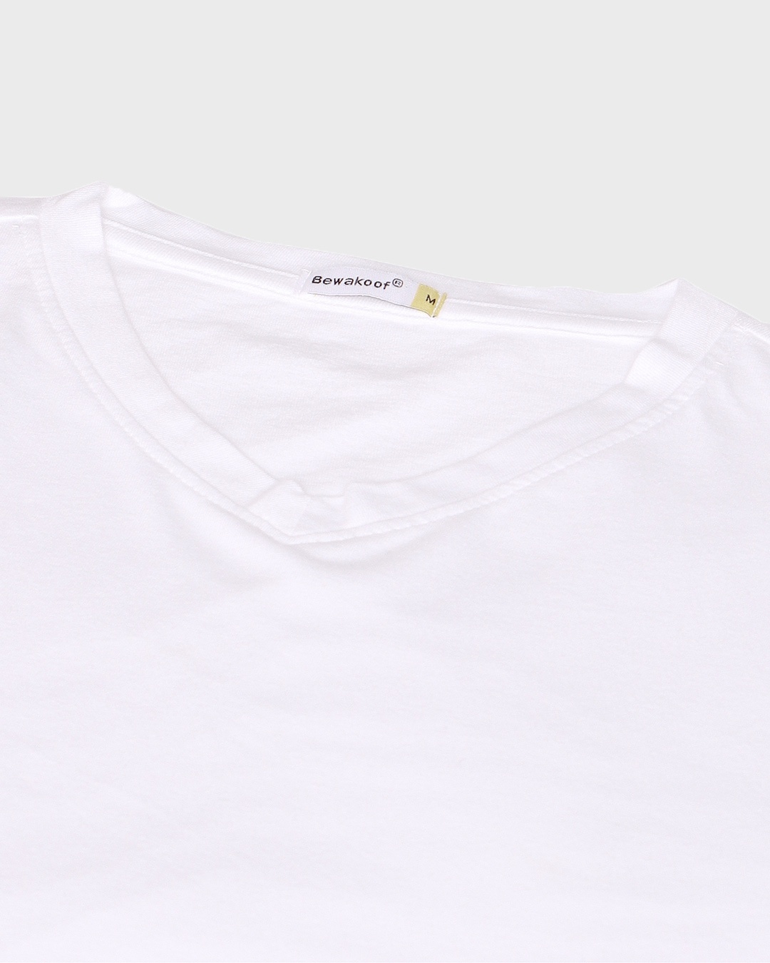 Shop White V-Neck Full Sleeve T-Shirt