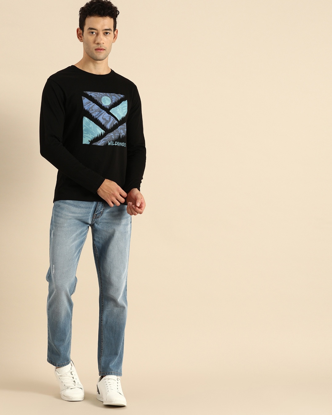 Shop Wilderness Full Sleeve T-Shirt Black-Full