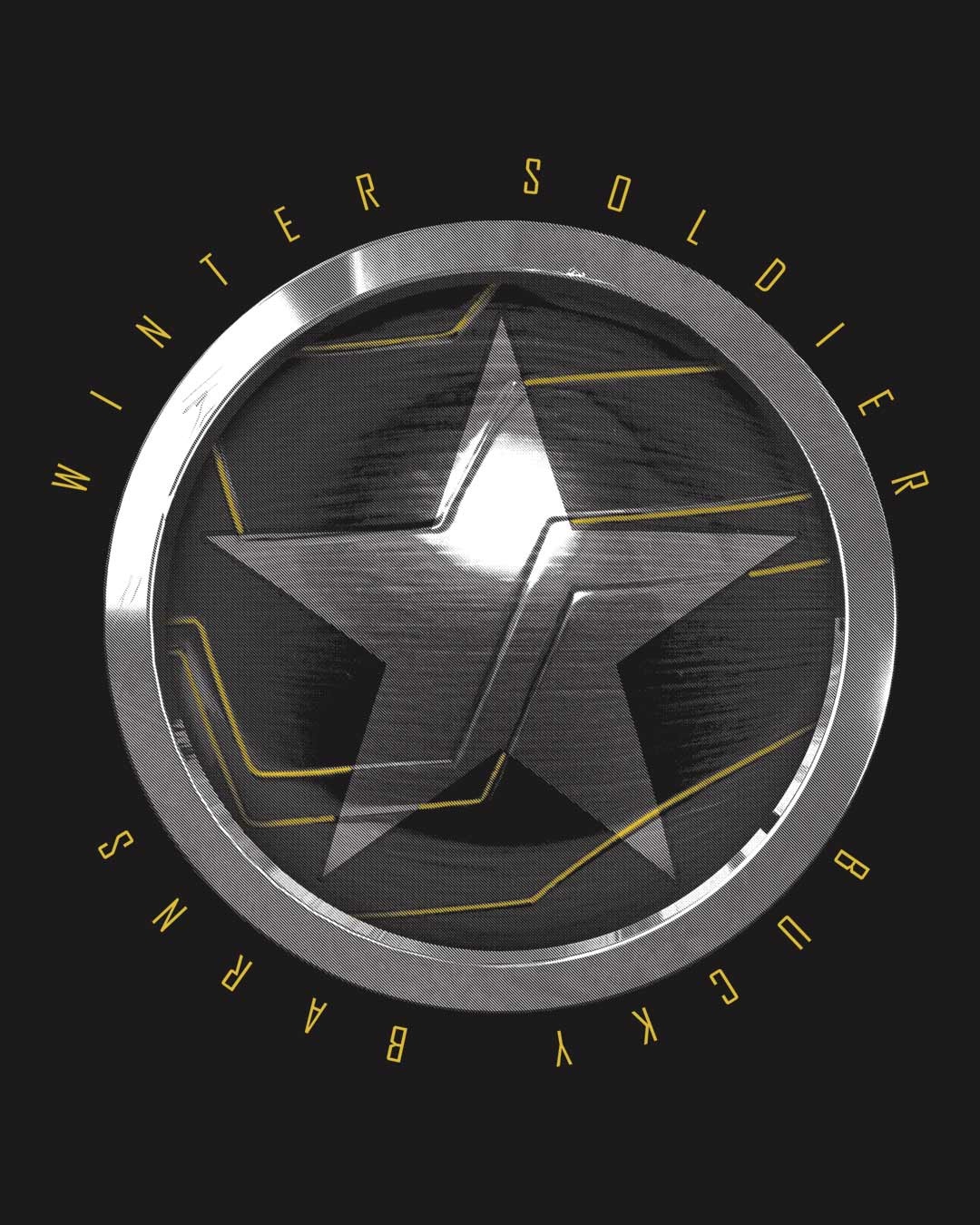 Shop Winter Soldier Sigil Half Sleeve T-Shirt Black (FWL)-Full