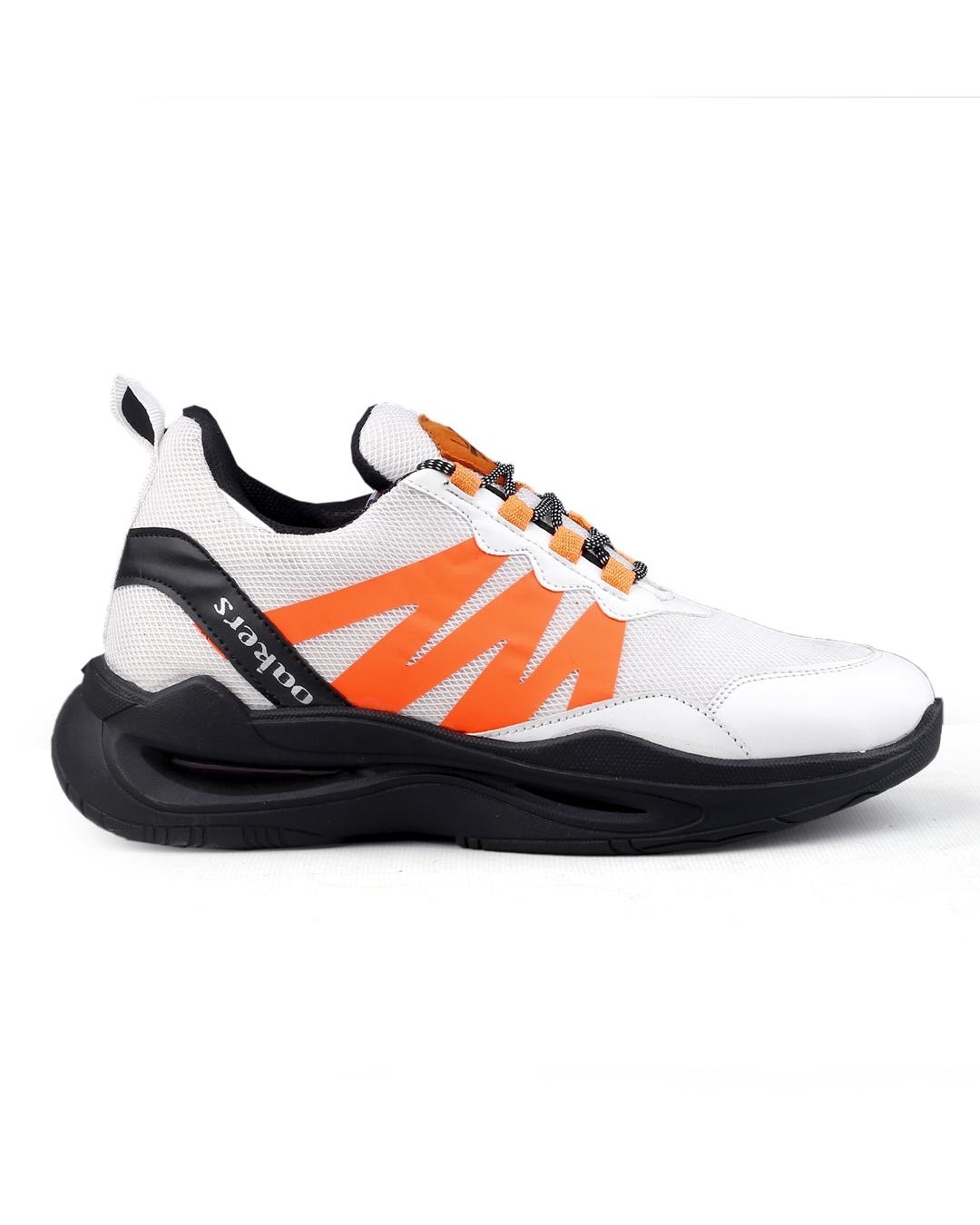Buy Men's White & Orange Color Block Casual Shoes Online in India at ...