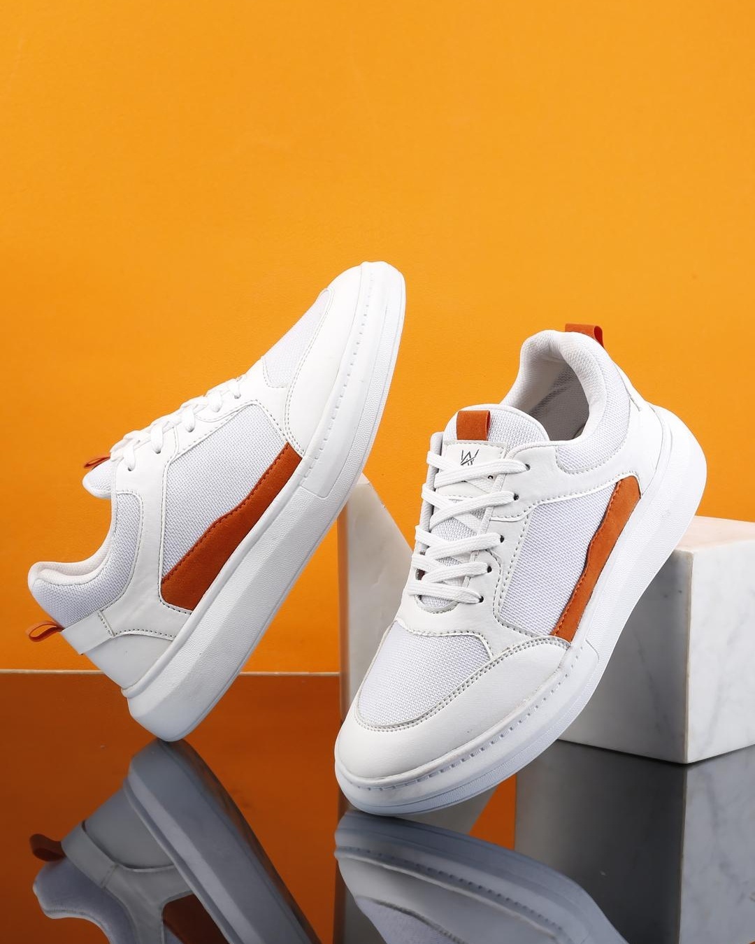 Shop Women's White Color Block Casual Shoes-Front