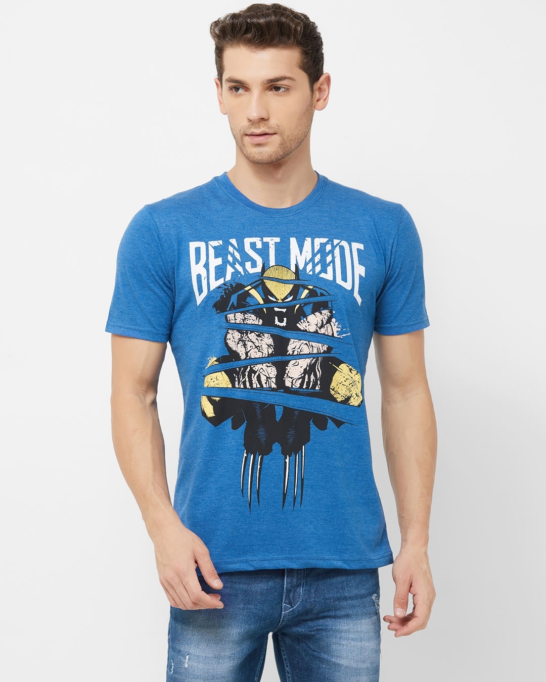 Shop Wolverine: Beast Mode Official Marvel Half Sleeves T-Shirt-Front