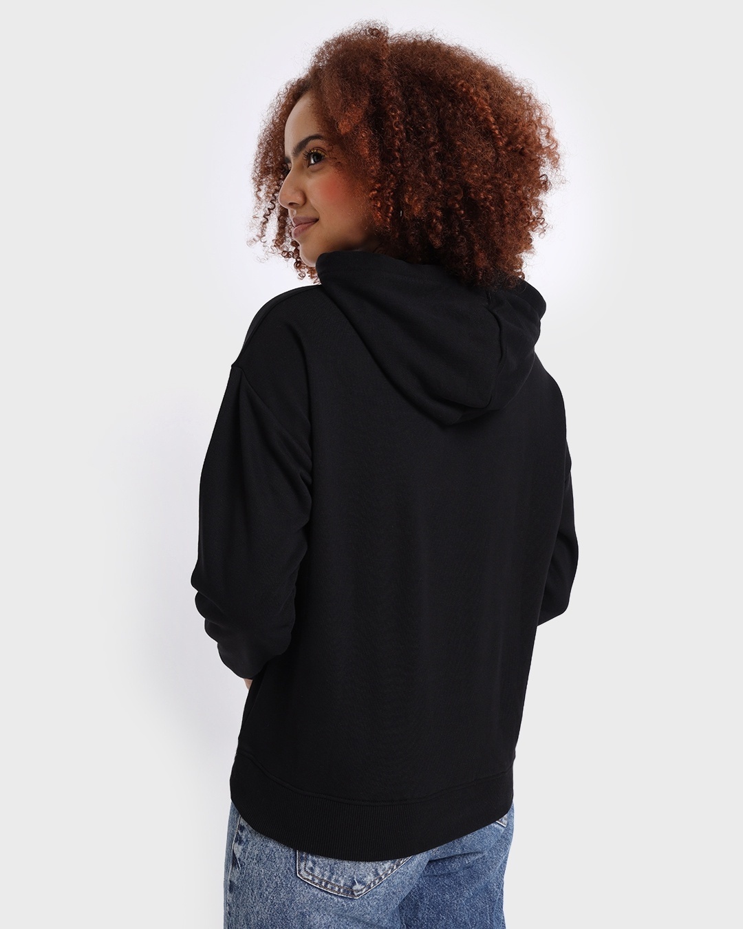 Shop Women's Black Oversized Hoodie-Design