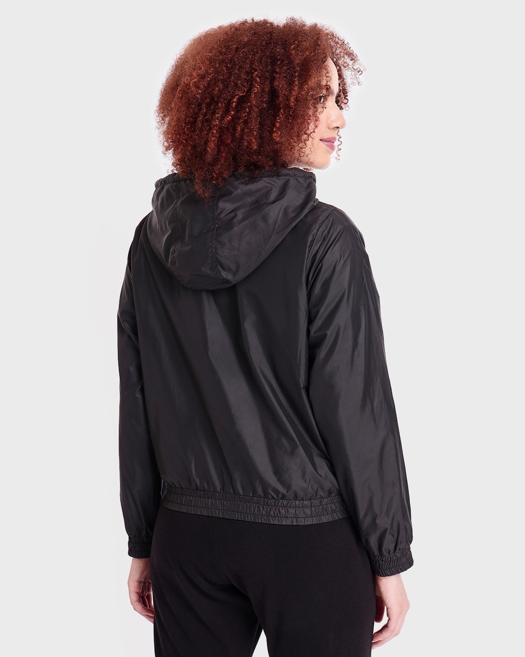 Shop Women's Black Plus Size Windcheater-Design