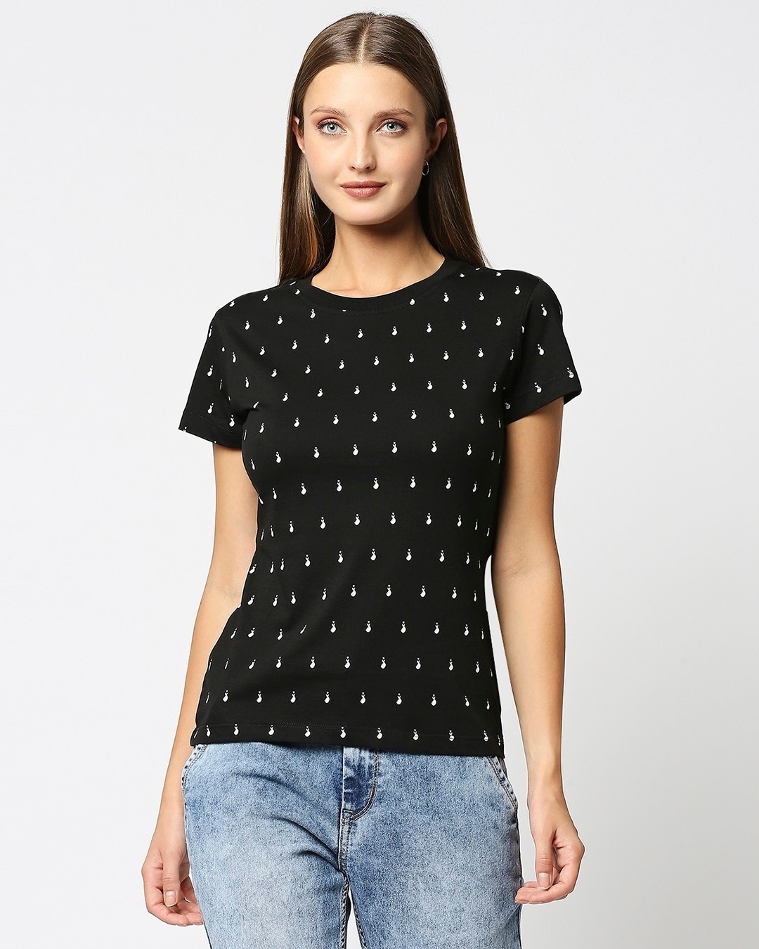 Shop Women's All Over Printed Half Sleeves T-shirt-Back