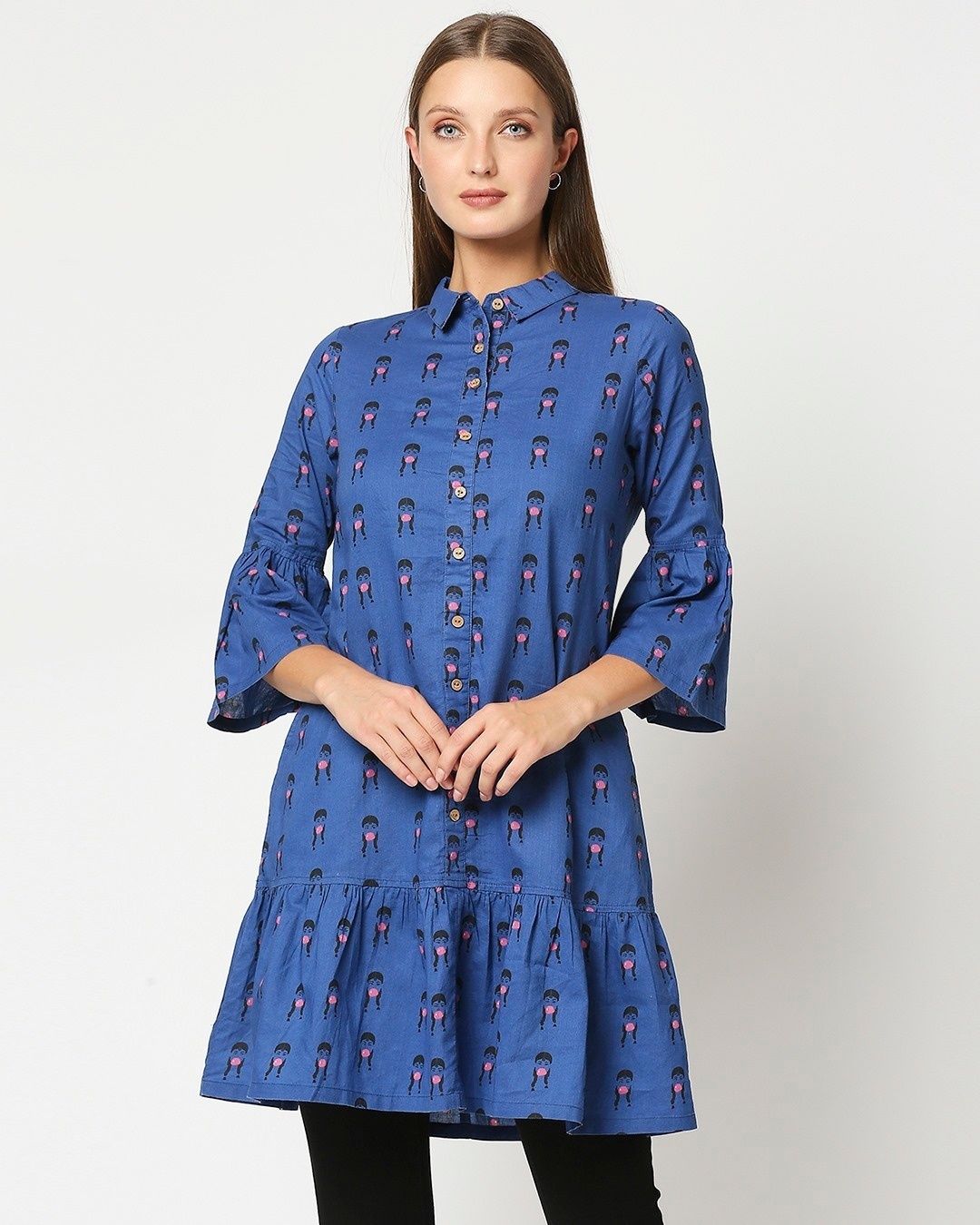 Shop Women's All Over Printed Kurti Dress-Back
