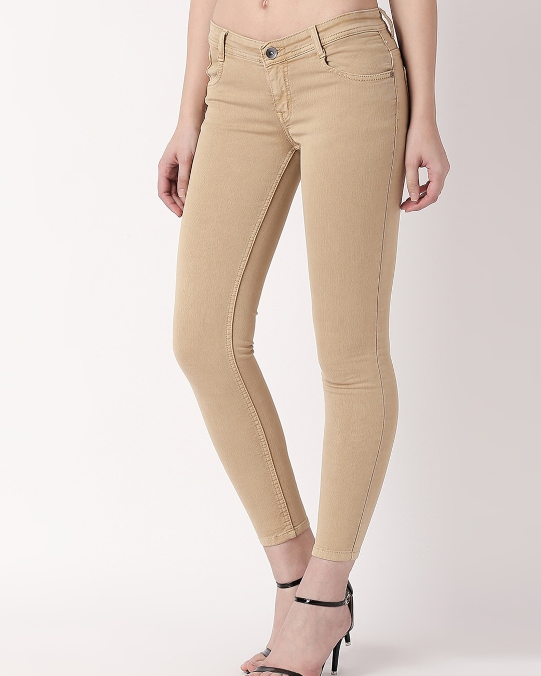 Buy Women's Beige Slim Fit Jeans for Women Beige Online at Bewakoof