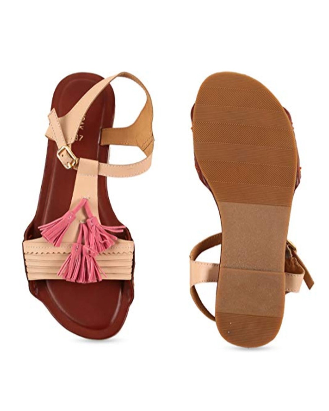 Buy Women's Beige Twirling Tassels Sandals Online in India at Bewakoof