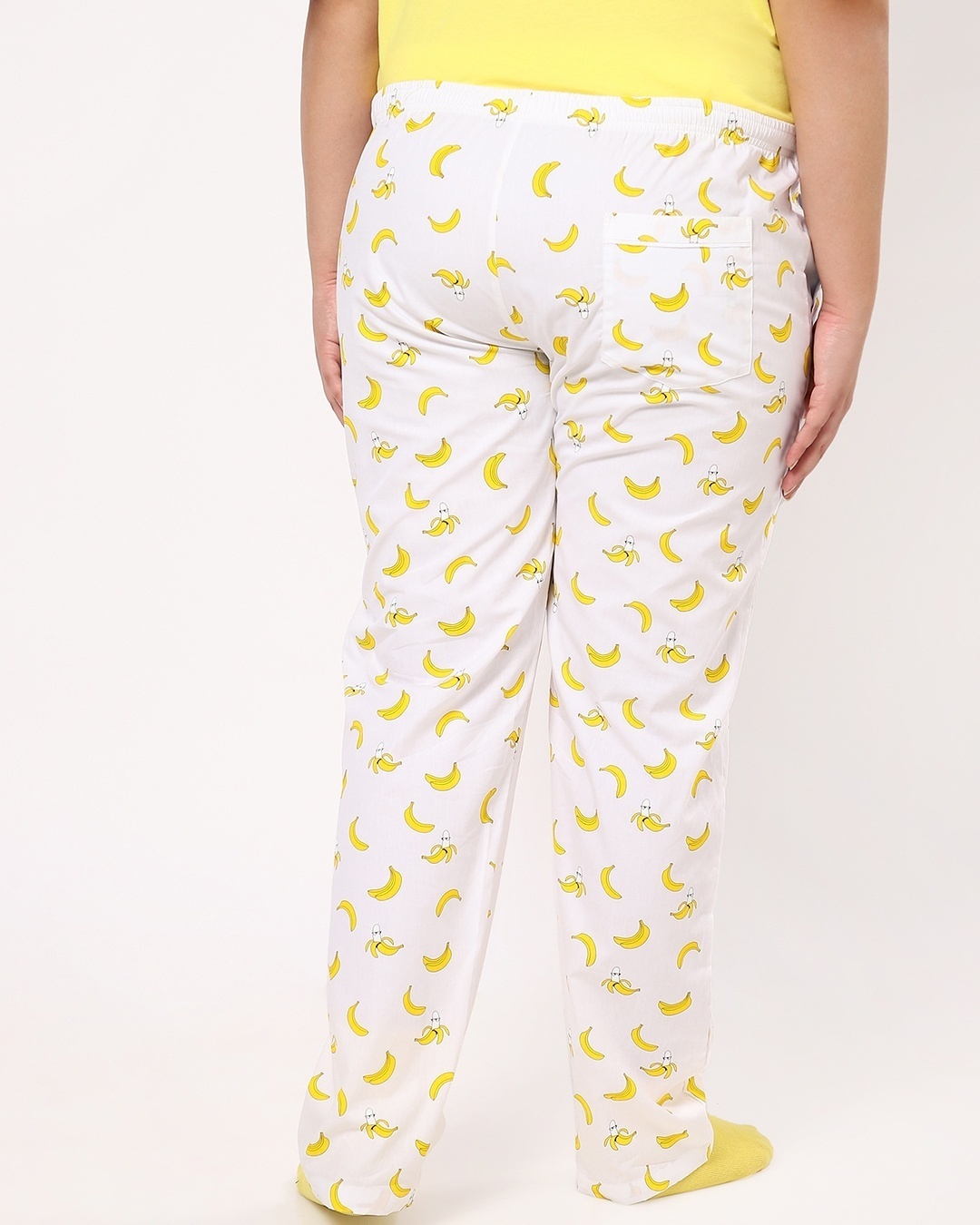 Shop Women's Birthday Yellow Bananas Print Plus Size AOP Pyjamas-Design