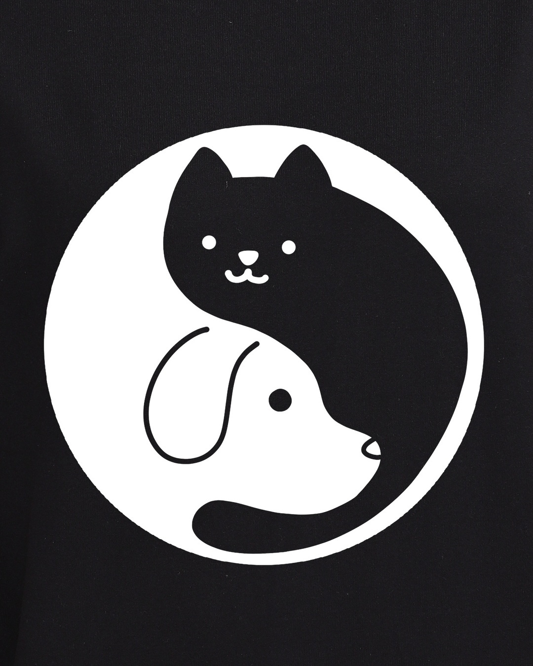 Shop Women's Black Cat Dog Graphic Printed Oversized T-shirt
