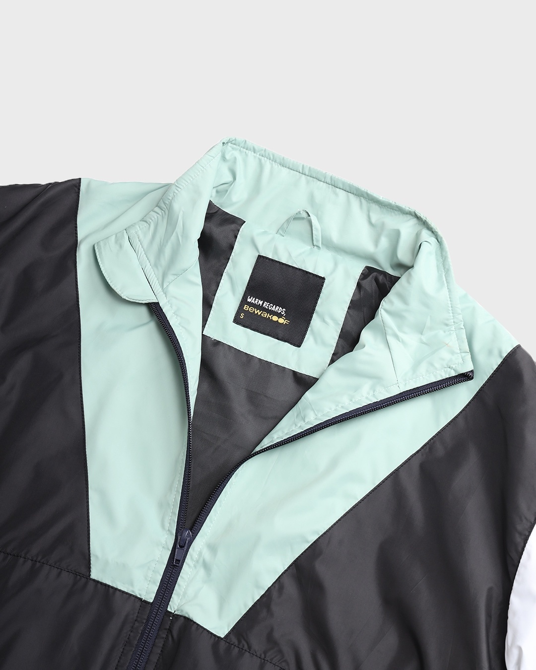 Shop Women's Black Color Block Oversized Boxy Jacket