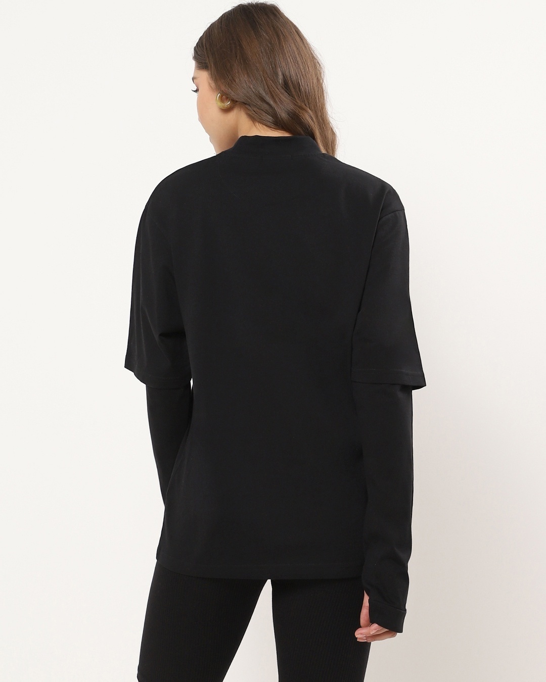 Shop Women's Black Doctor Sleeve T-shirt-Design