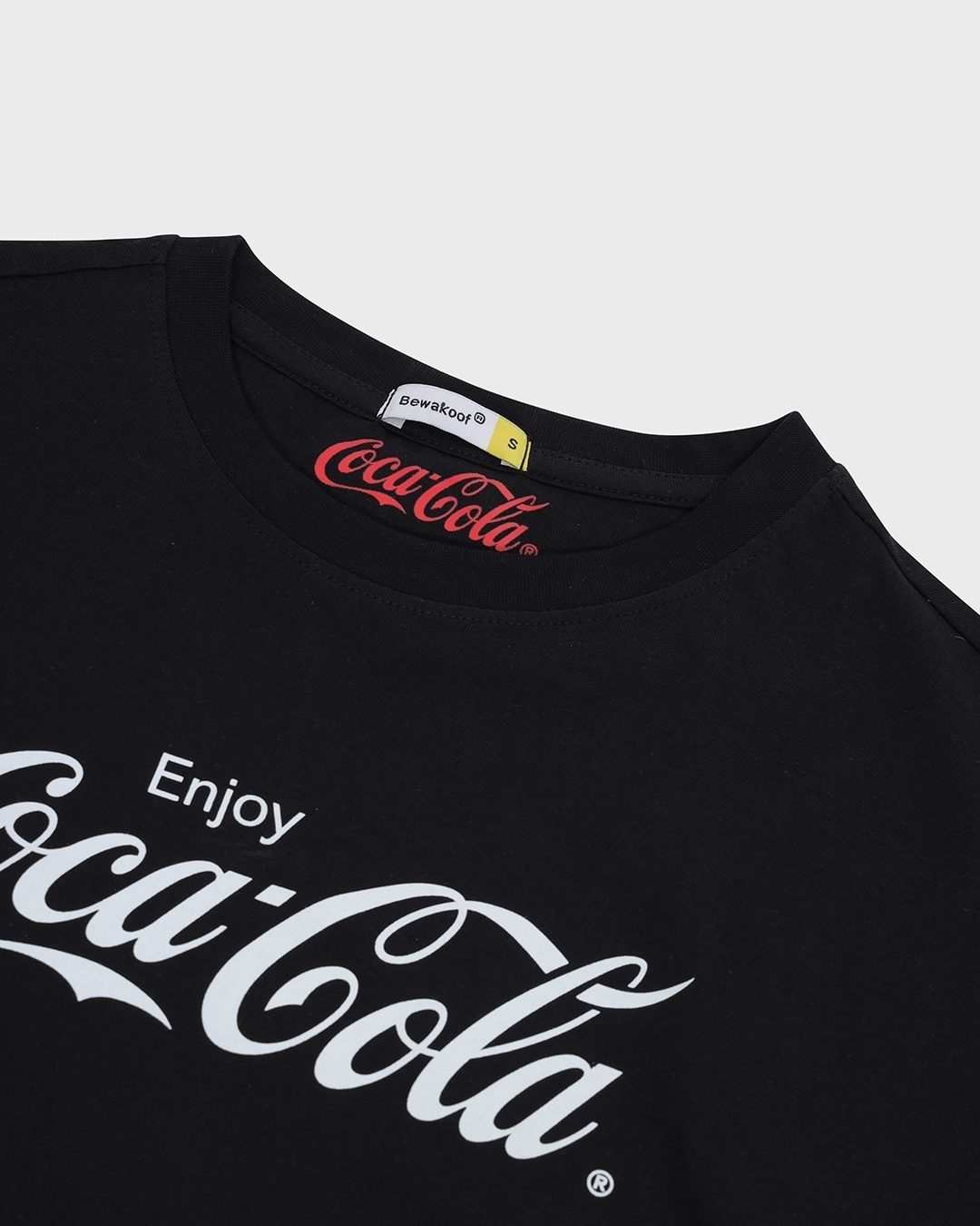 Shop Women's Black Enjoy Coca-Cola Typography Oversized T-shirt