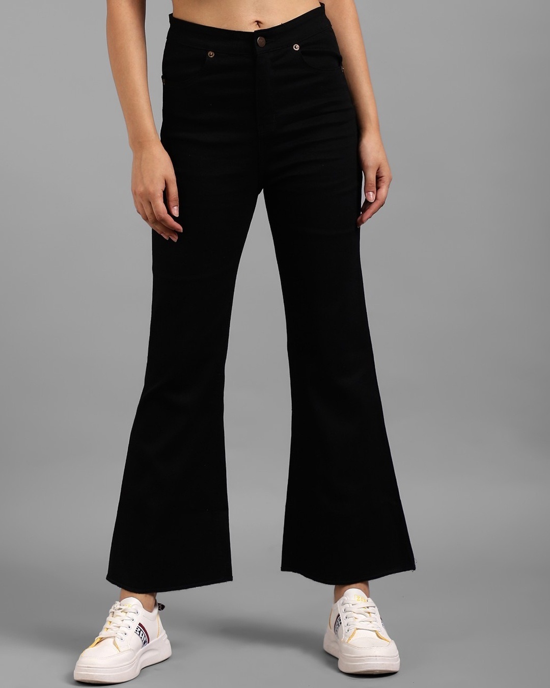 Buy Women's Black Flared Jeans Online at Bewakoof