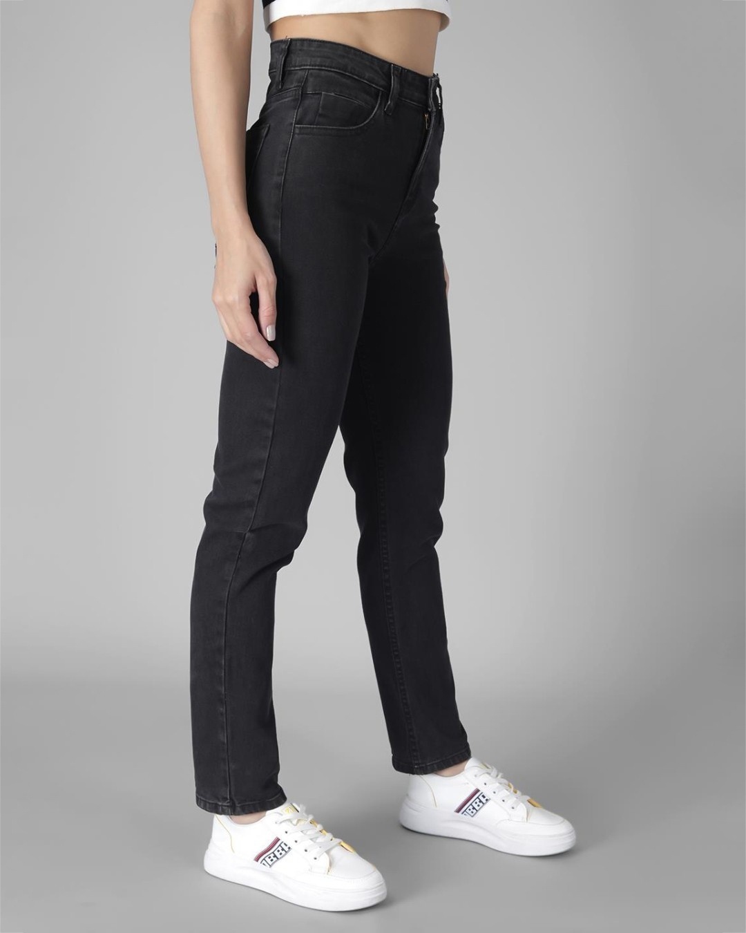 Shop Women's Black High Rise Skinny Fit Jeans-Design