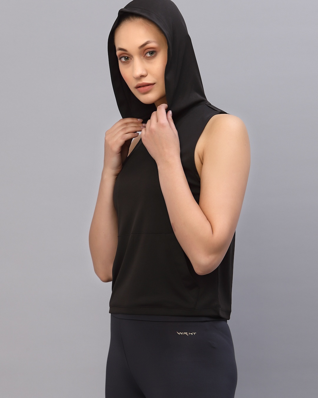 Shop Women's Black Hoodie Top-Back