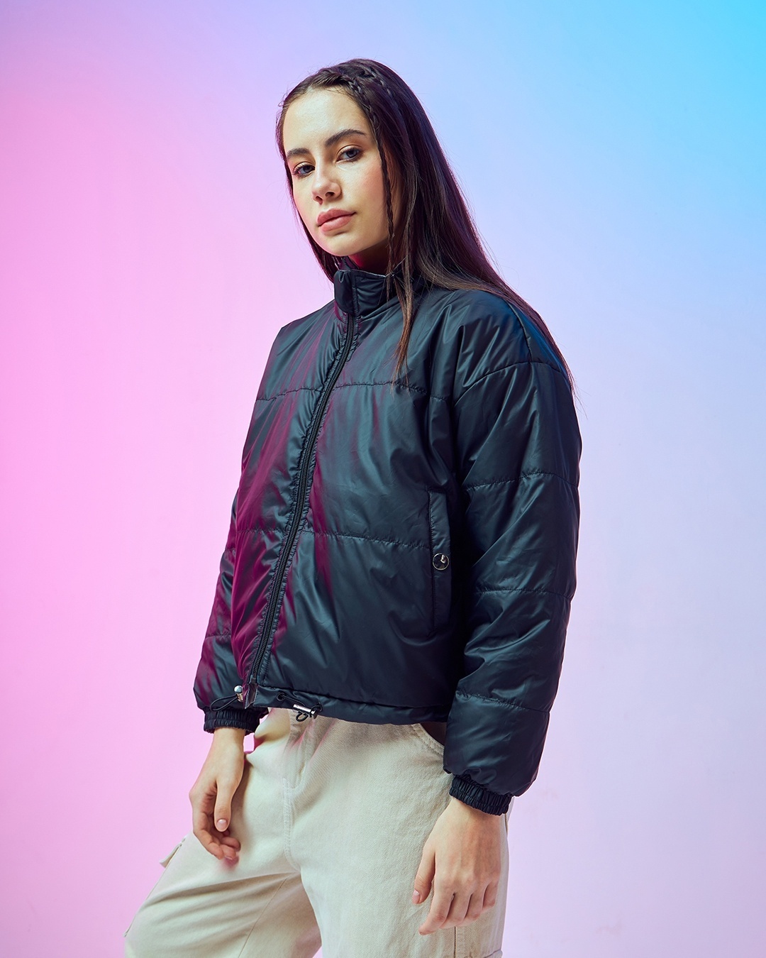 woman styled a oversized jacket with pant