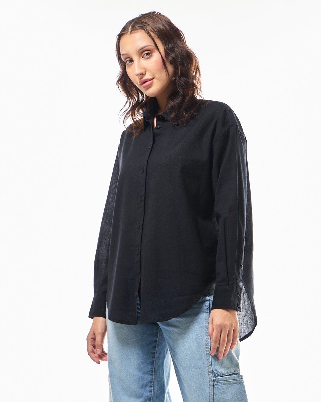 Women's Black Oversized Shirt