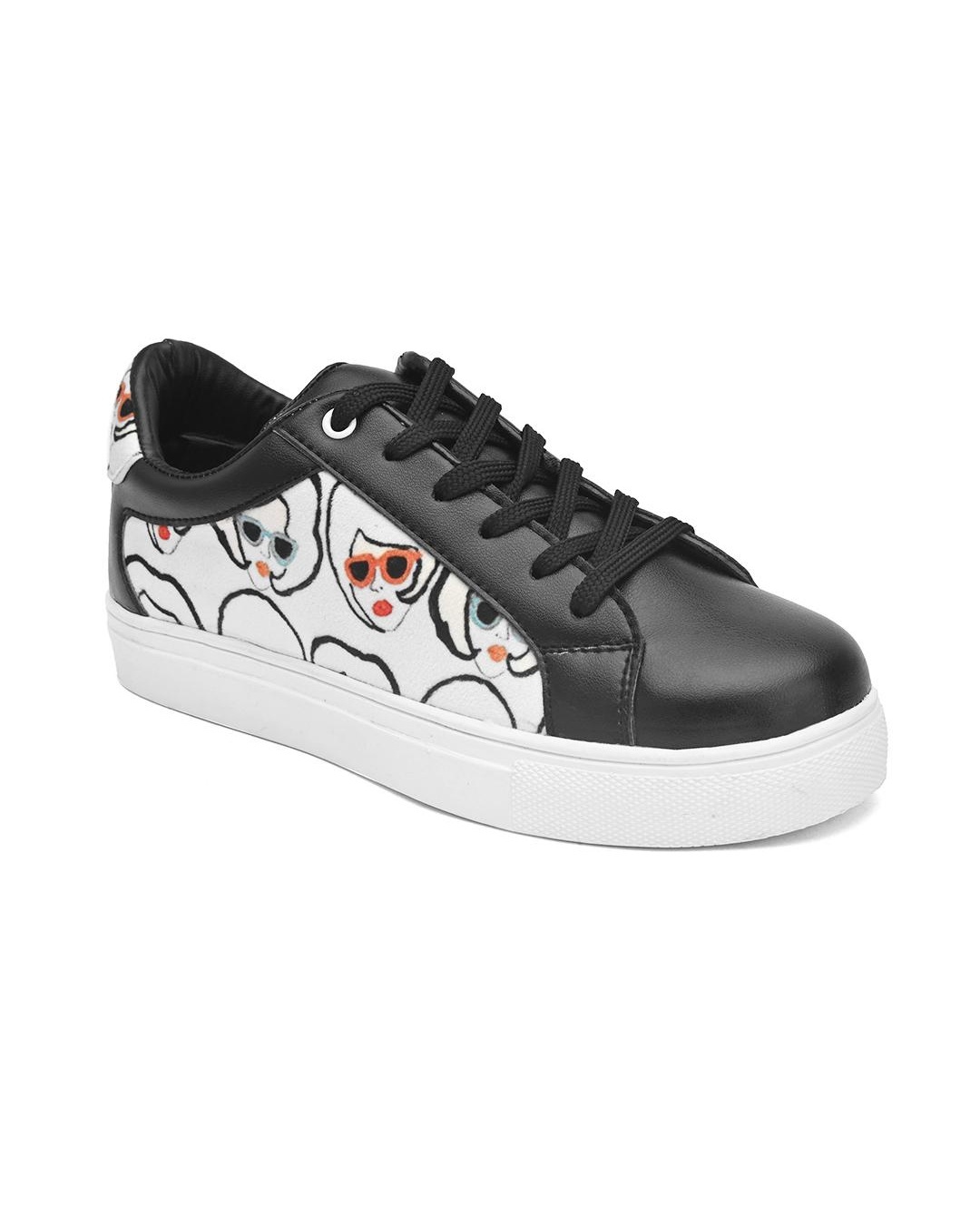 Buy Women's Black Printed Casual Shoes Online in India at Bewakoof