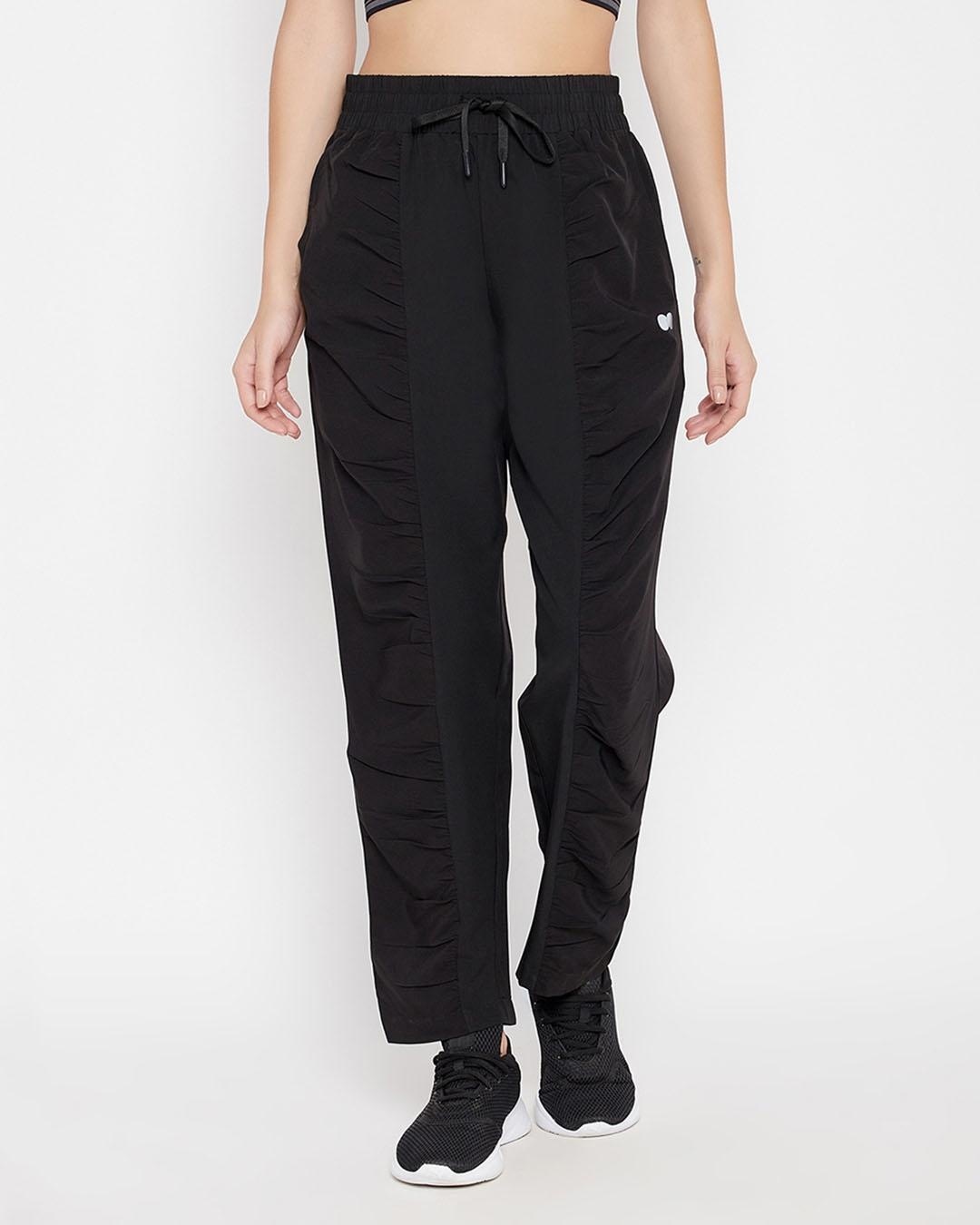Shop Women's Black Slim Fit Track Pant-Front