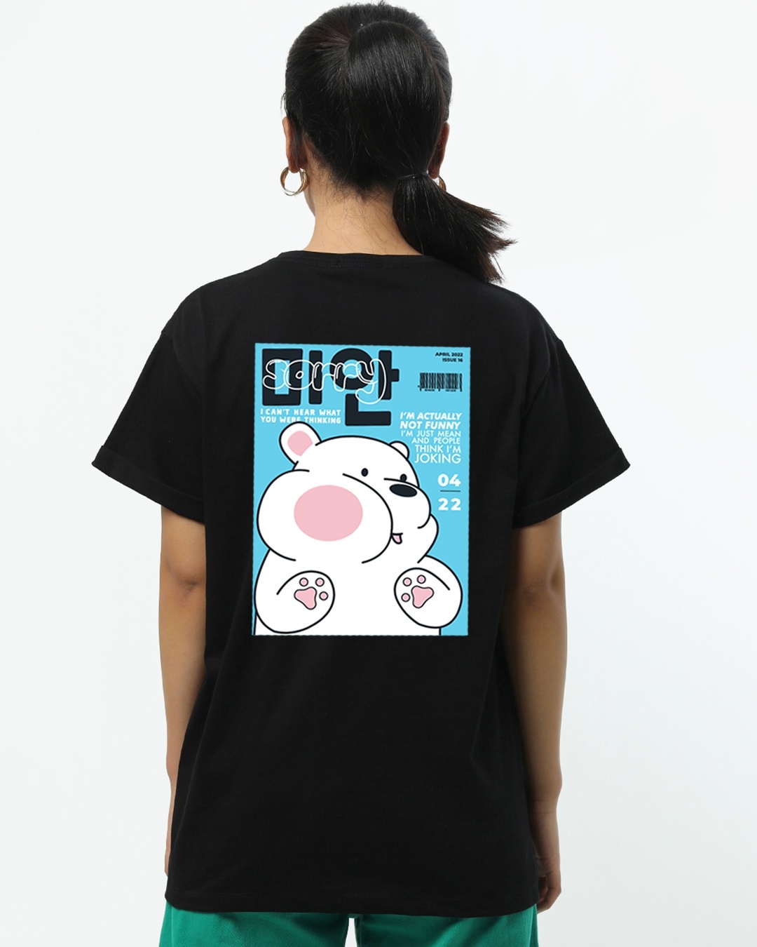 Shop Women's Black Starboi Graphic Printed Boyfriend T-shirt-Design