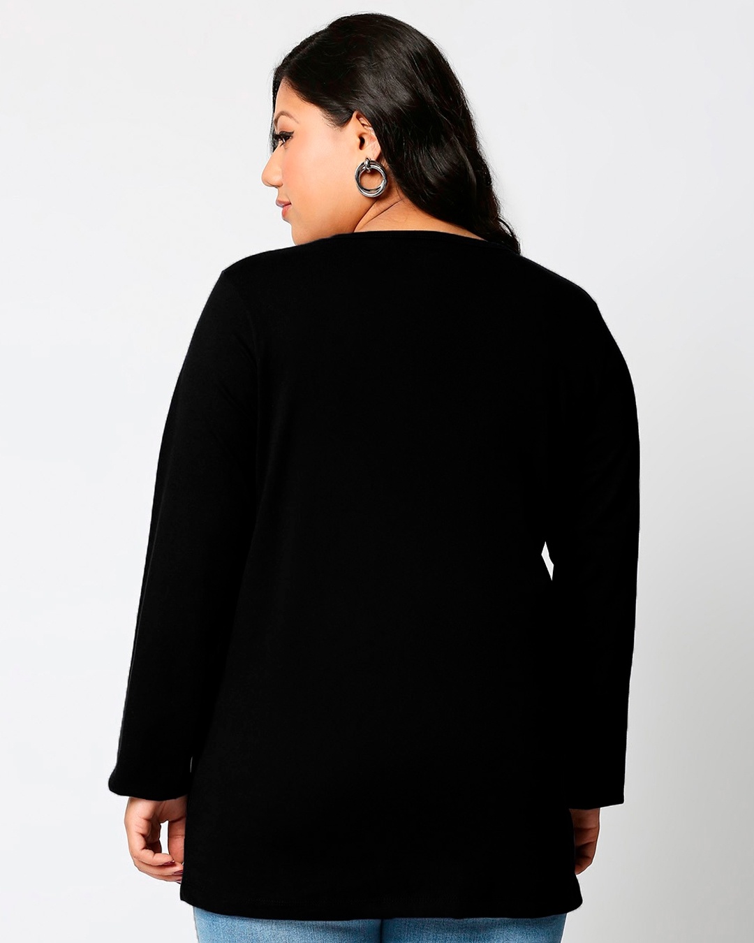 Shop Women's Black Sweet Memories Graphic Printed Plus Size Slim Fit T-shirt-Back