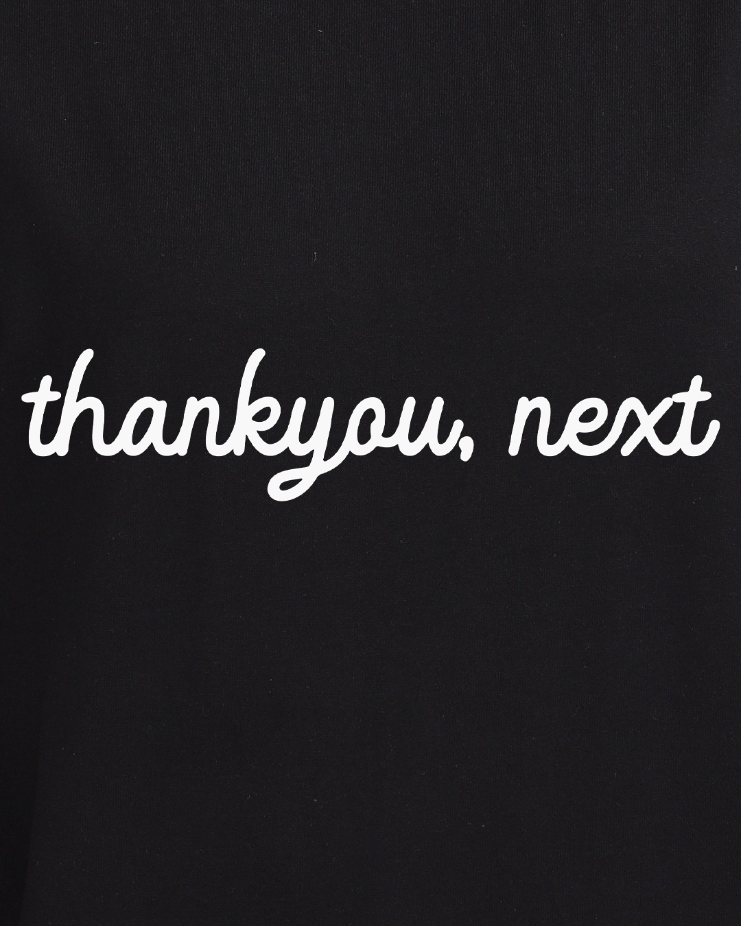 Shop Women's Black Thank you Next Typography Oversized T-shirt