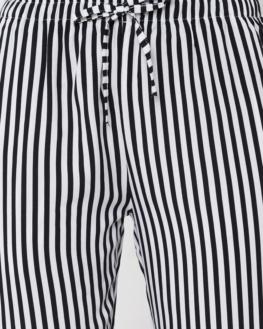 Shop Women's Black & White Striped Lounge Pants