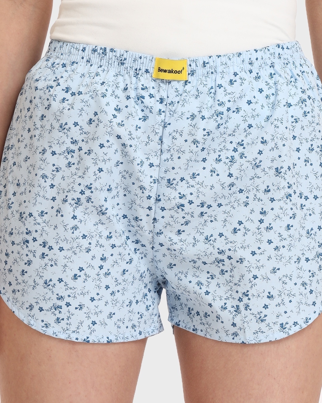 Shop Women's Blue All Over Floral Printed Boxers