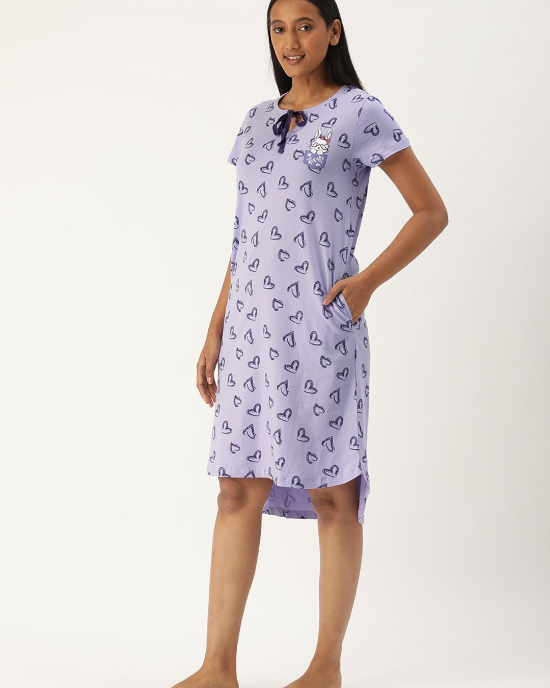 Shop Women's Blue All Over Printed Short Nighty-Design