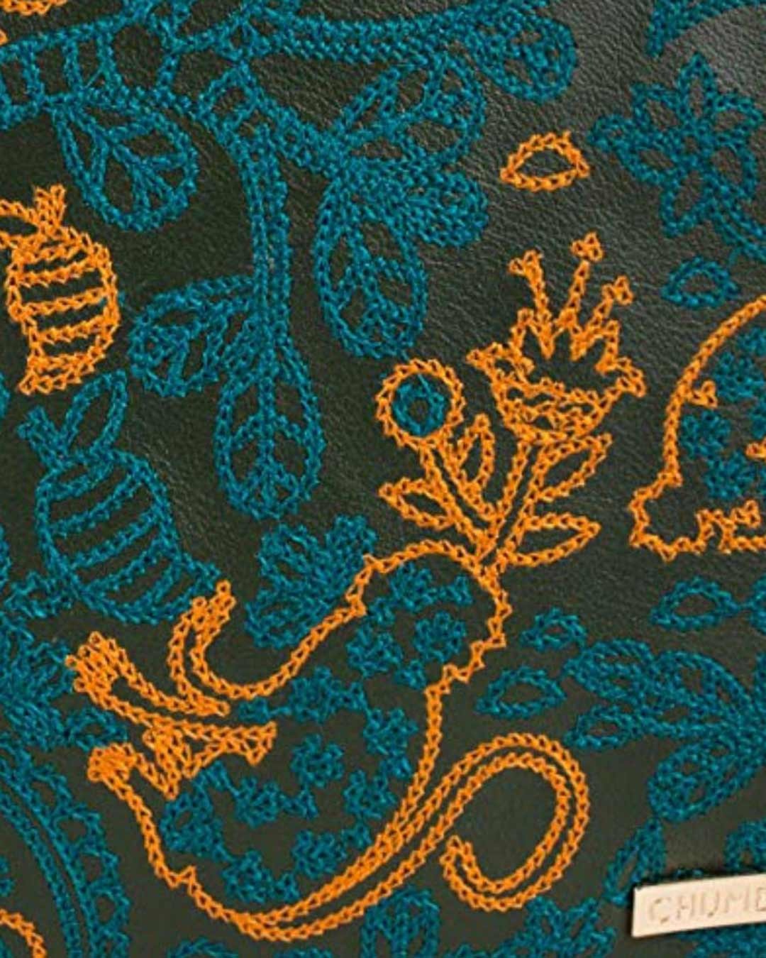 Shop Women's Blue Bohemian Jungle Embroidered Laptop Bag