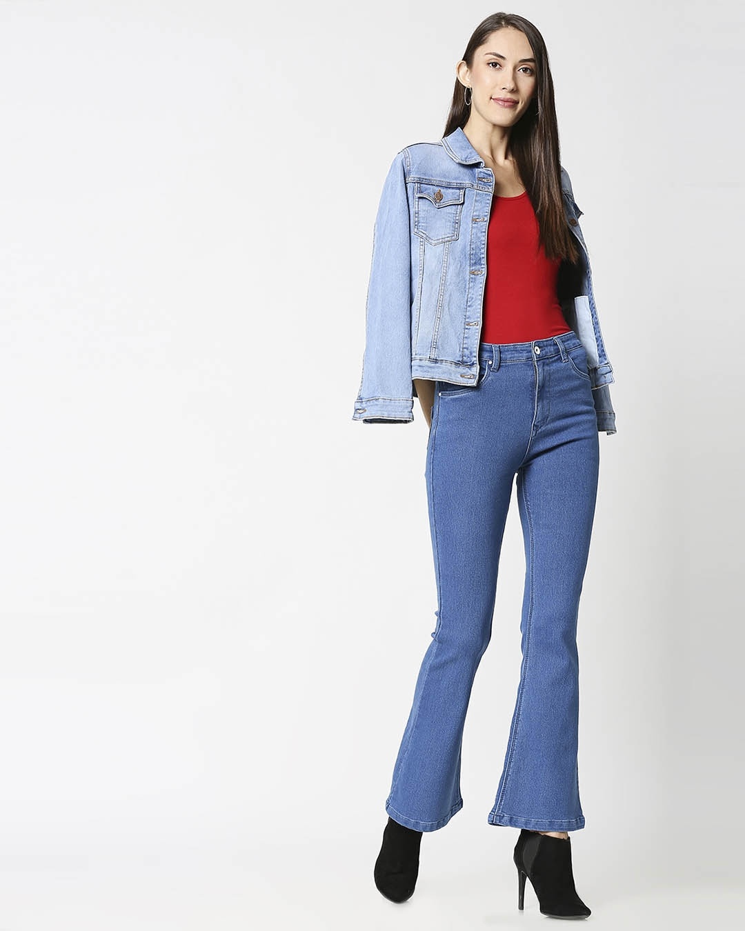 women's bootcut high rise jeans