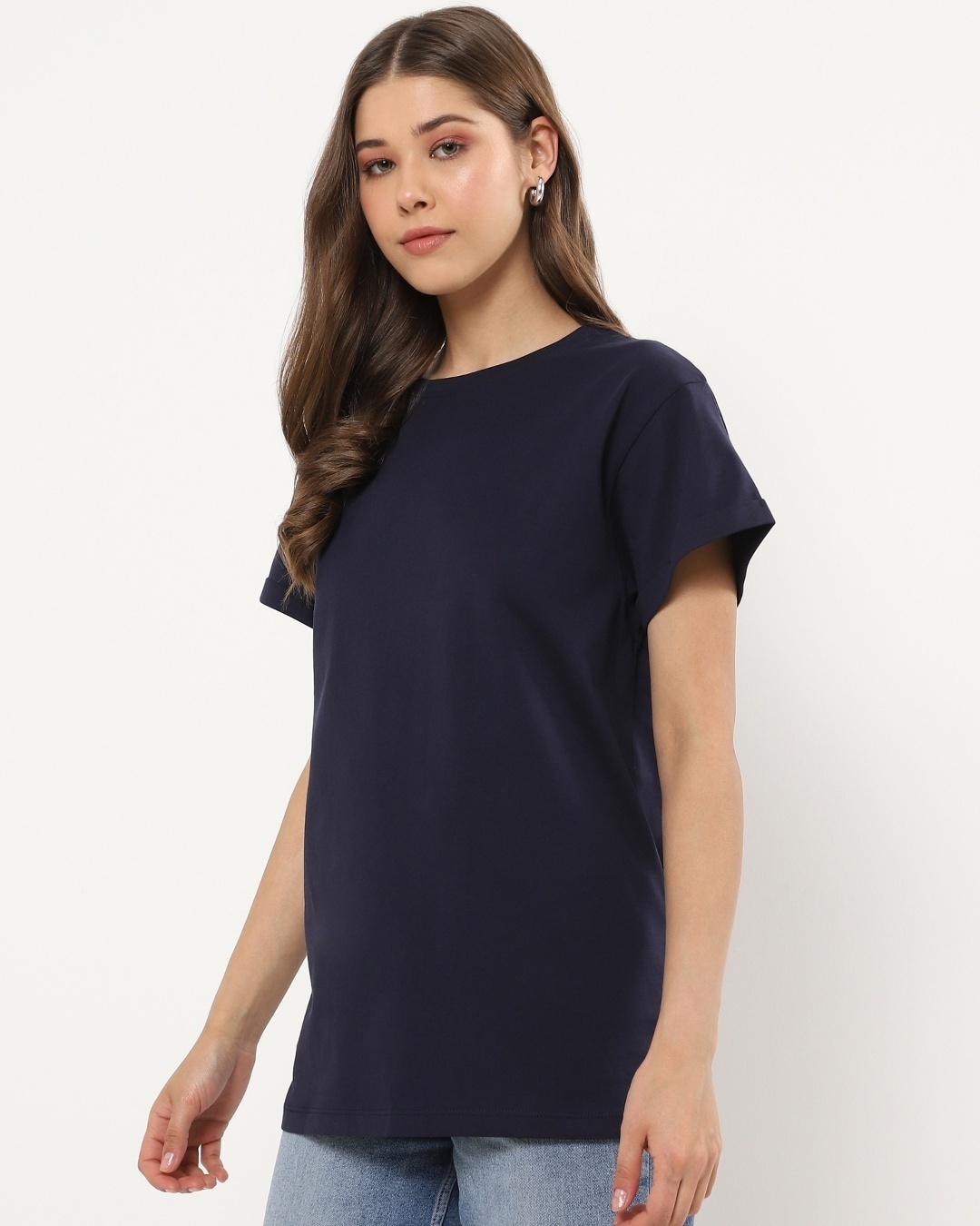 Shop Women's Blue Boyfriend T-shirt-Design