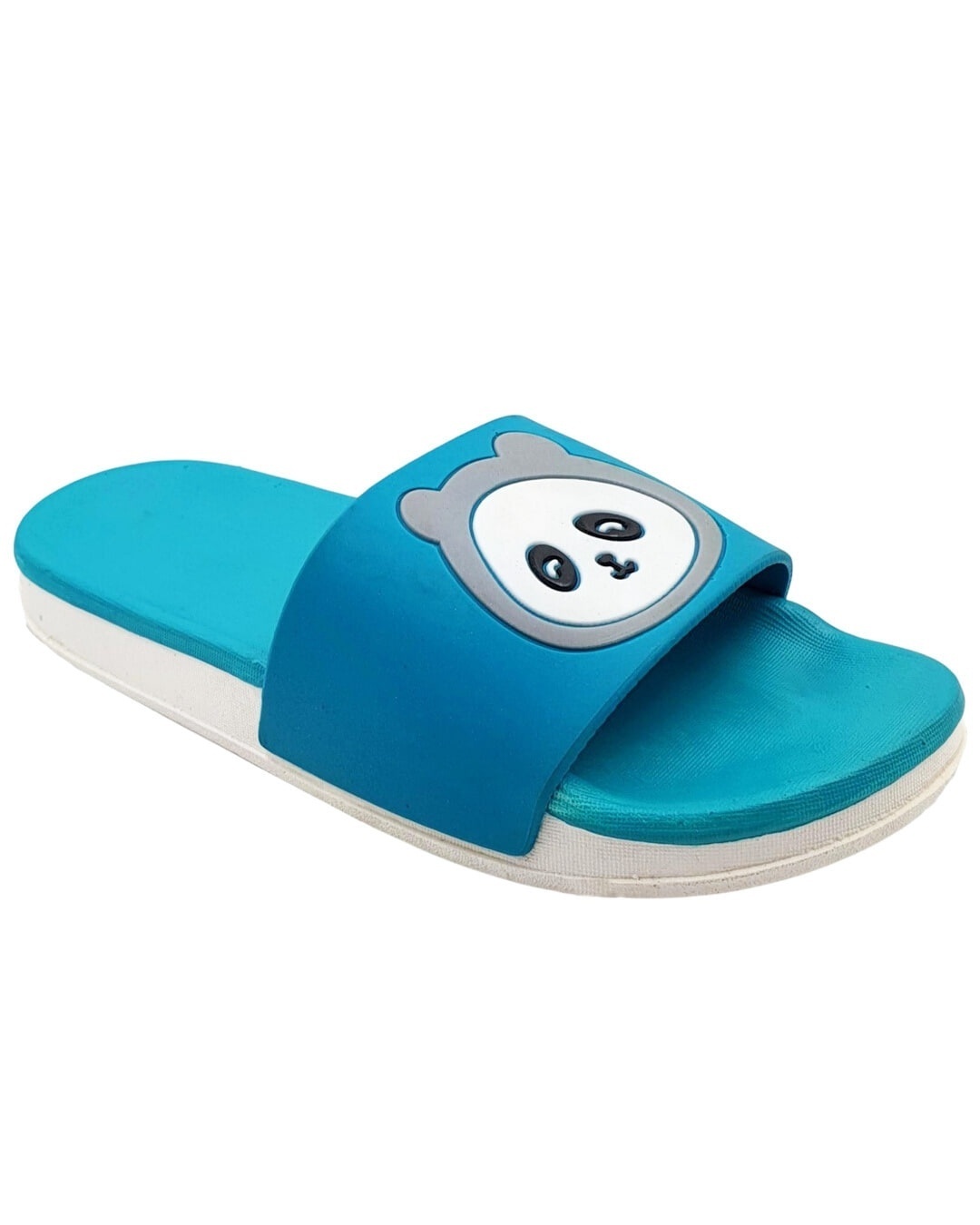 Shop Women's Blue Flat Panda Slippers & Flip Flops-Back