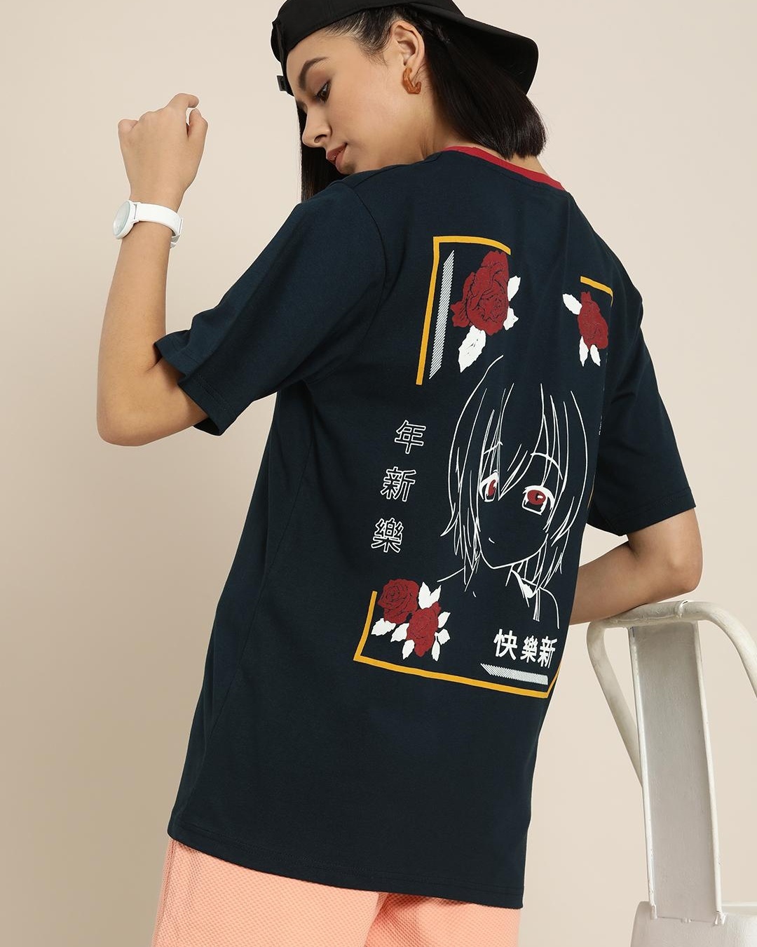 Buy Women's Blue Graphic Printed Oversized T-shirt for Women Blue ...