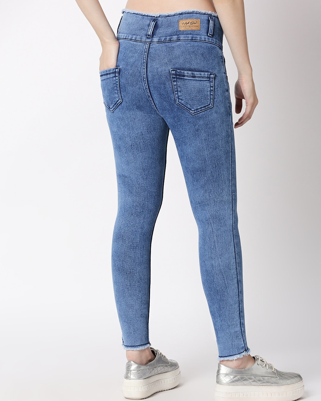 Buy Women's Blue High Rise Slim Fit Jeans for Women Blue Online at Bewakoof