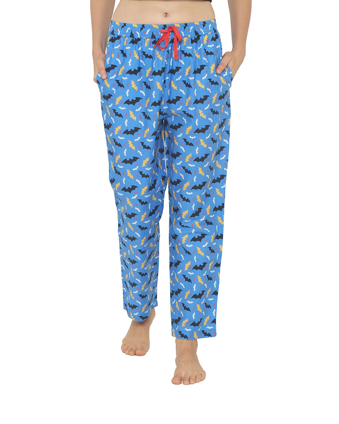 Shop Women's Blue Printed Regular Fit Pyjama