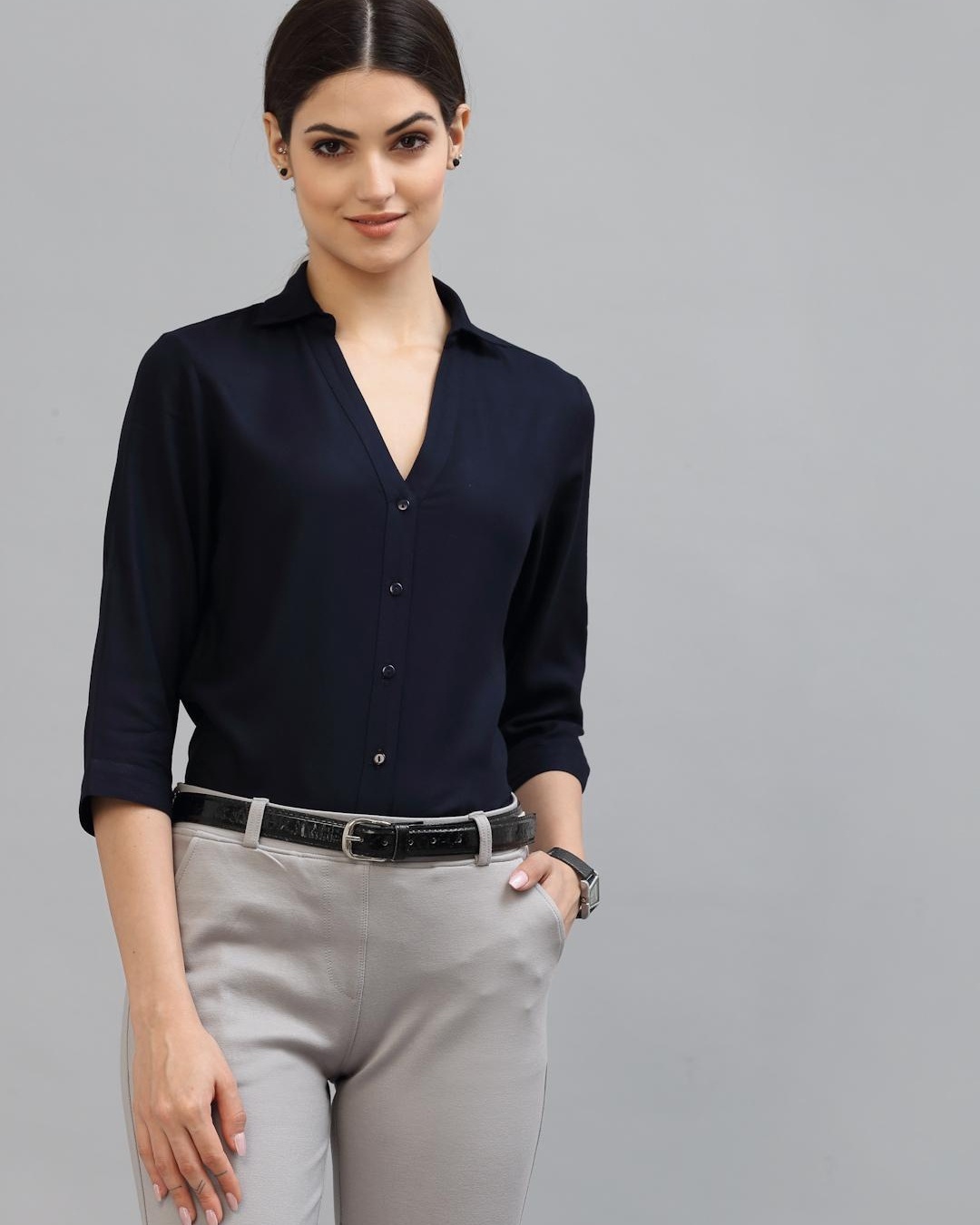 Shop Women's Blue Shirt-Front