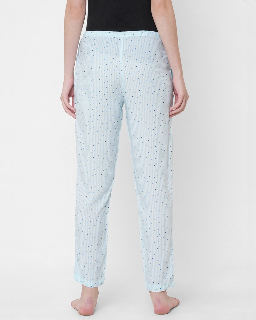 Shop Women's Blue Striped Lounge Pants-Design